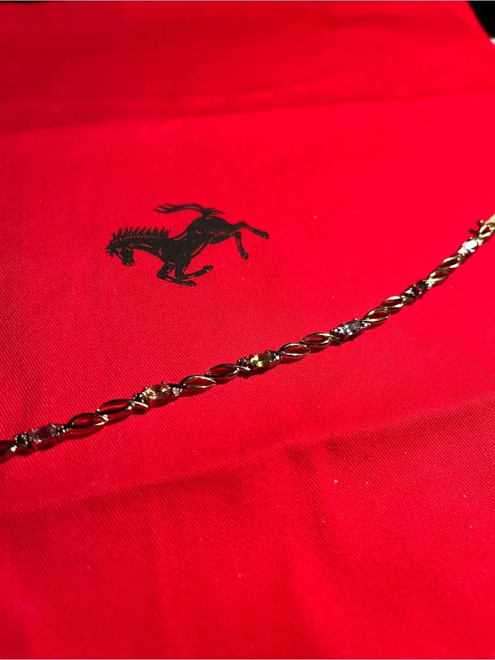 Macy's Silver-Tone Women's Bracelet with Genuine Diamond Tag
